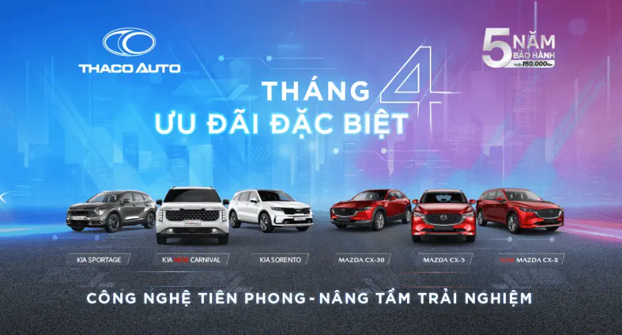 THACO AUTO TRI ÂN KHÁCH HÀNG DỊP LỄ 30/4 VÀ 01/5