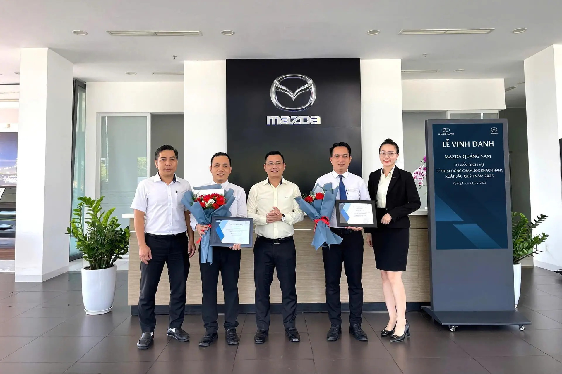 THACO AUTO QUẢNG NAM VINH DANH TVDV XUẤT SẮC TẠI CHƯƠNG TRÌNH MAZDA VOC QUÝ I/2025