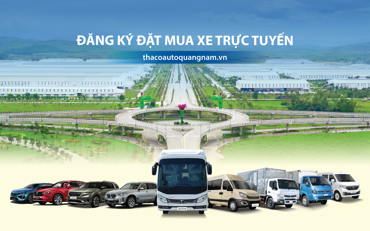 Trải nghiệm tính năng đặt mua xe trực tuyến trên website THACO AUTO Quảng Nam