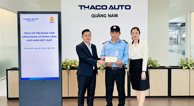 Công đoàn THACO AUTO Quảng Nam hỗ trợ đoàn viên công đoàn có hoàn cảnh khó khăn